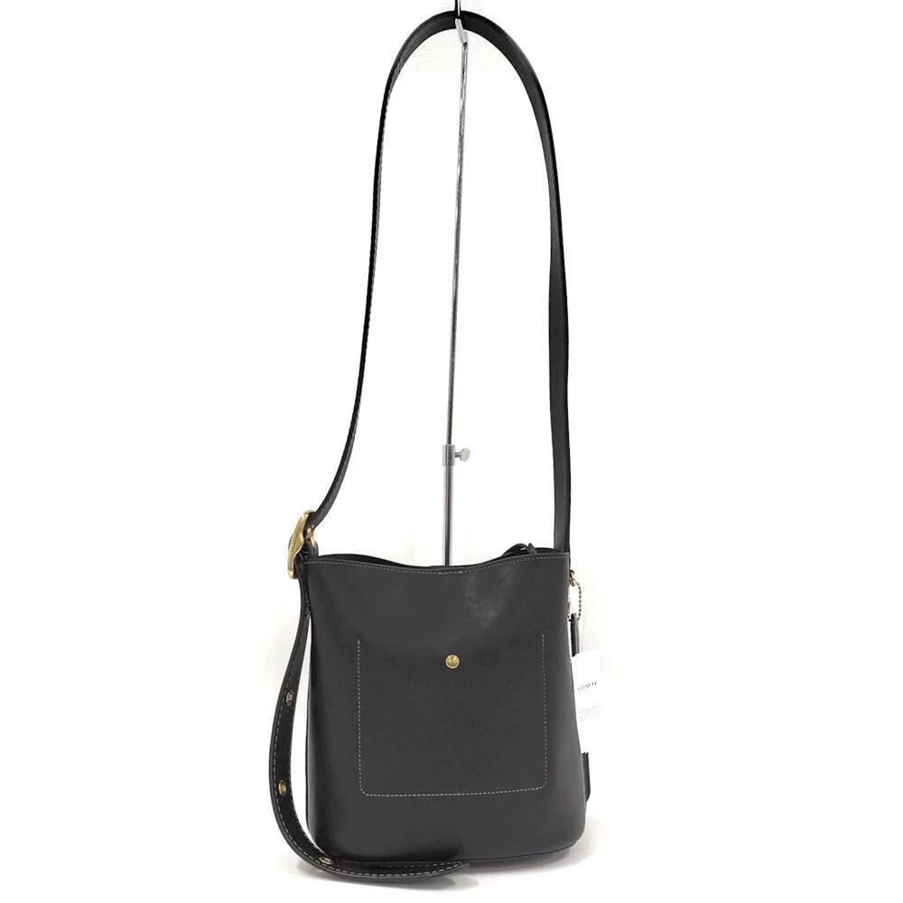 B5-004 Coach Bleecker 21 Leather Bucket Bag+Pouch+Coach Dust Bag Black CCX07 NWT - Picture 4 of 4